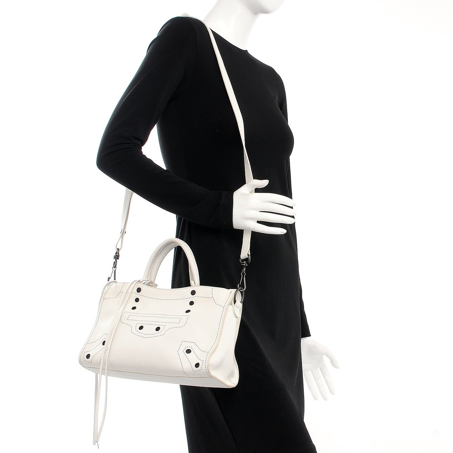 Veau Soyeux Perforated Blackout Hardware S City White
