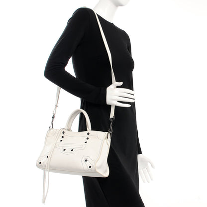 Balenciaga Veau Soyeux Perforated Blackout Hardware S City White 2 of 16