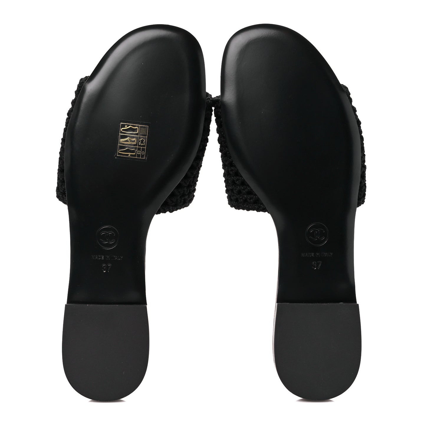 Crochet CC Mules Sandals 37 Black