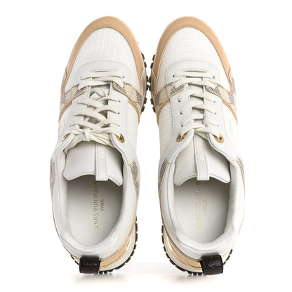 Louis Vuitton Calfskin Damier Azur Run Away Sneakers 39 White 2 of 11