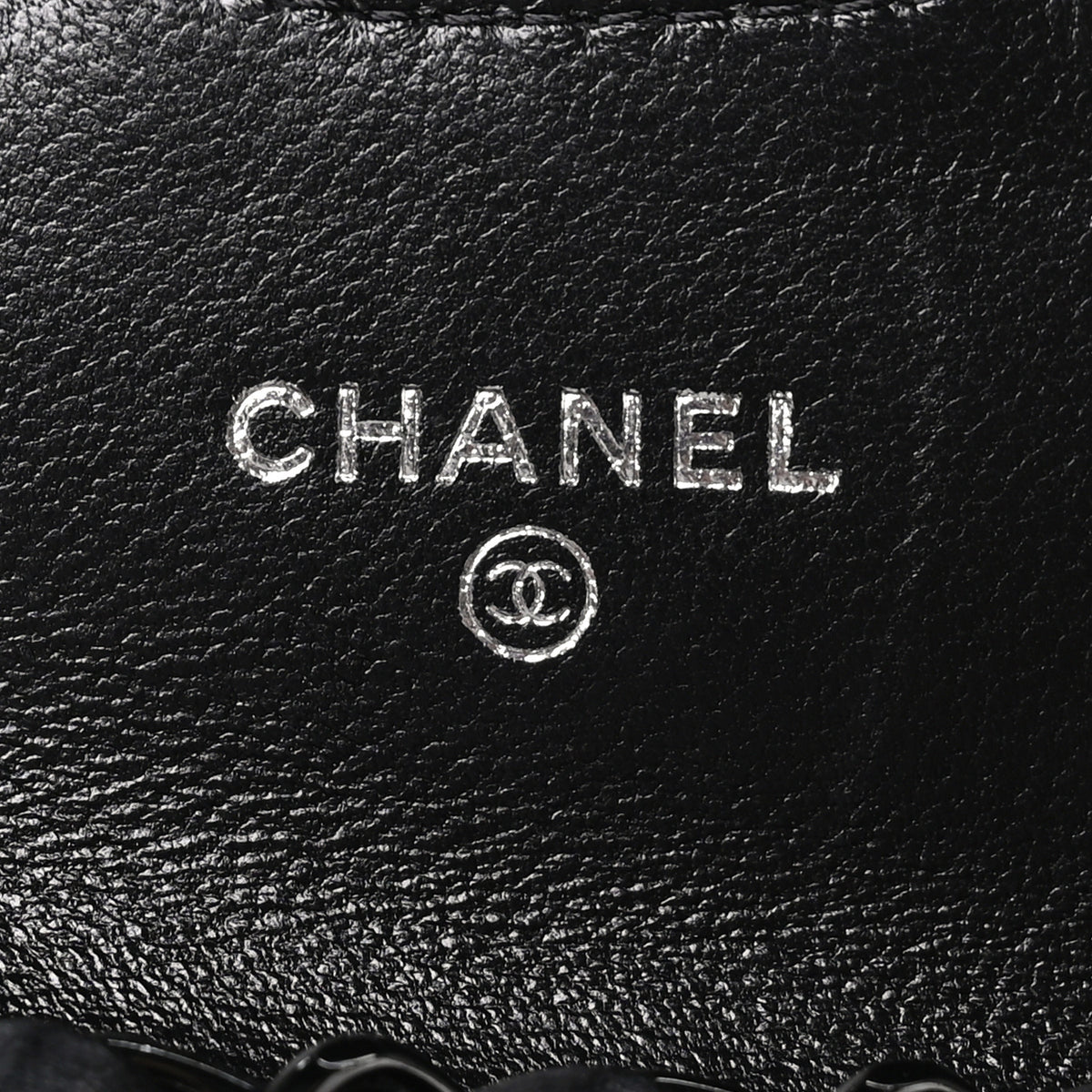Lambskin Quilted Mini Chain Belt Bag So Black