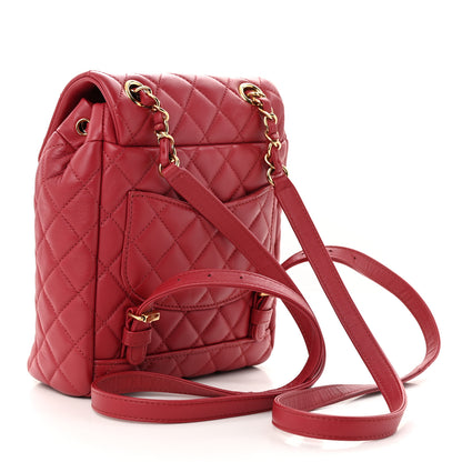 Chanel Calfskin Quilted Mini Urban Spirit Backpack Red 3 of 10