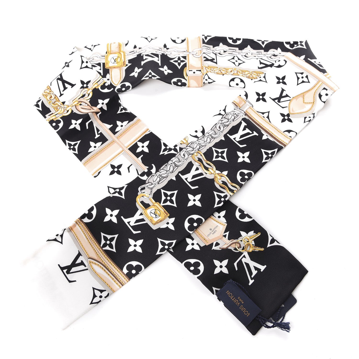 Louis Vuitton Silk Monogram Confidential Bandeau Black 1 of 3