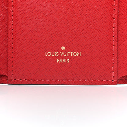 Louis Vuitton Damier Ebene Victorine Wallet Red 6 of 8