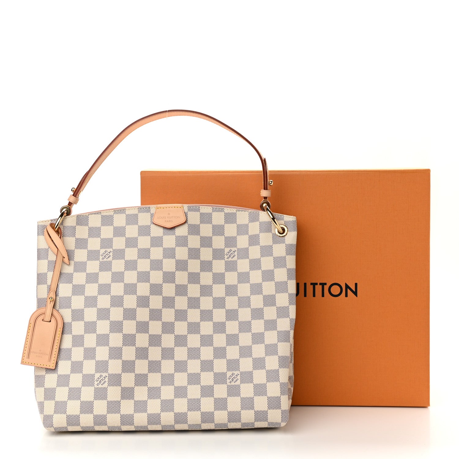 Louis Vuitton Damier Azur Graceful PM Rose Ballerine 12 of 12