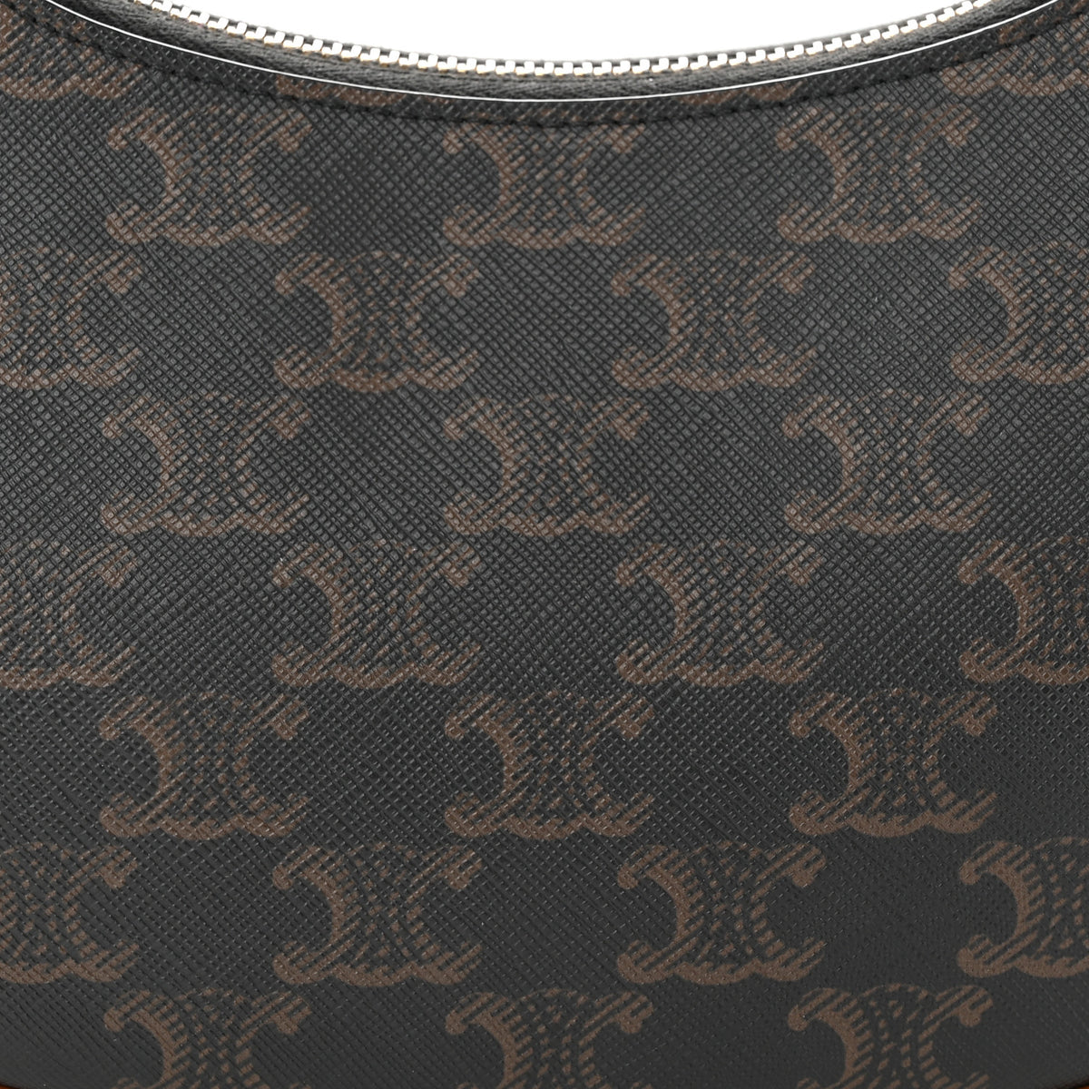 Celine Triomphe Canvas Calfskin Ava Shoulder Bag Tan 8 of 11