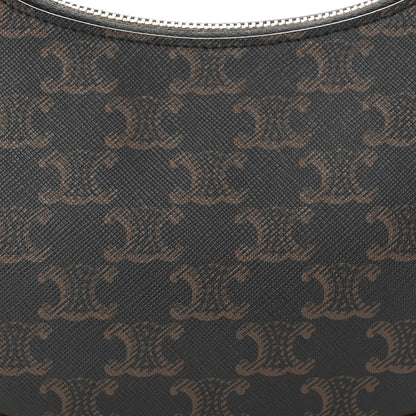 Celine Triomphe Canvas Calfskin Ava Shoulder Bag Tan 8 of 11