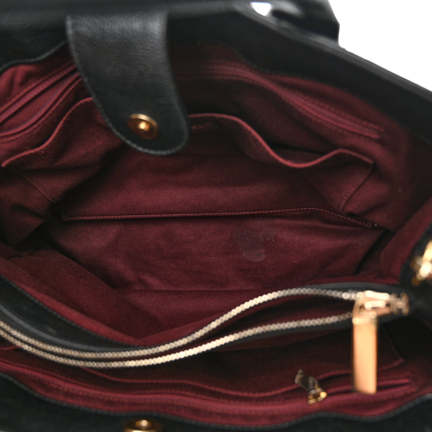 Grained Calfskin Medium Neo Executive Shopper Tote Black