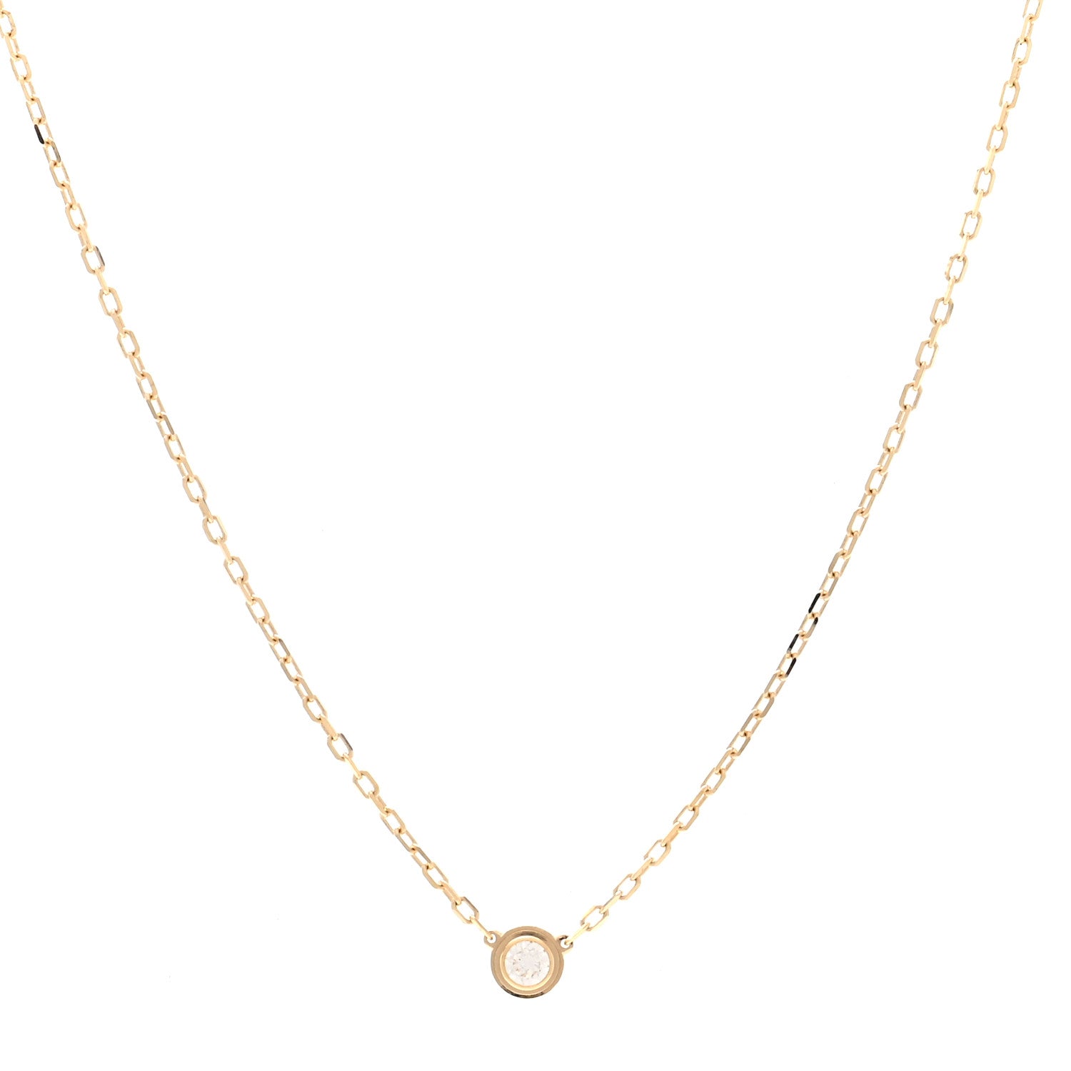 Cartier 18K Yellow Gold Diamond SM D'Amour Pendant Necklace 1 of 5