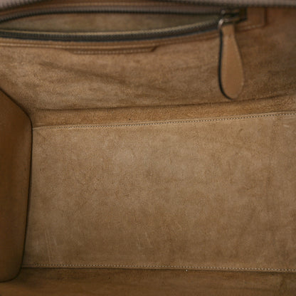 Celine Drummed Calfskin Mini Luggage Dune 5 of 9
