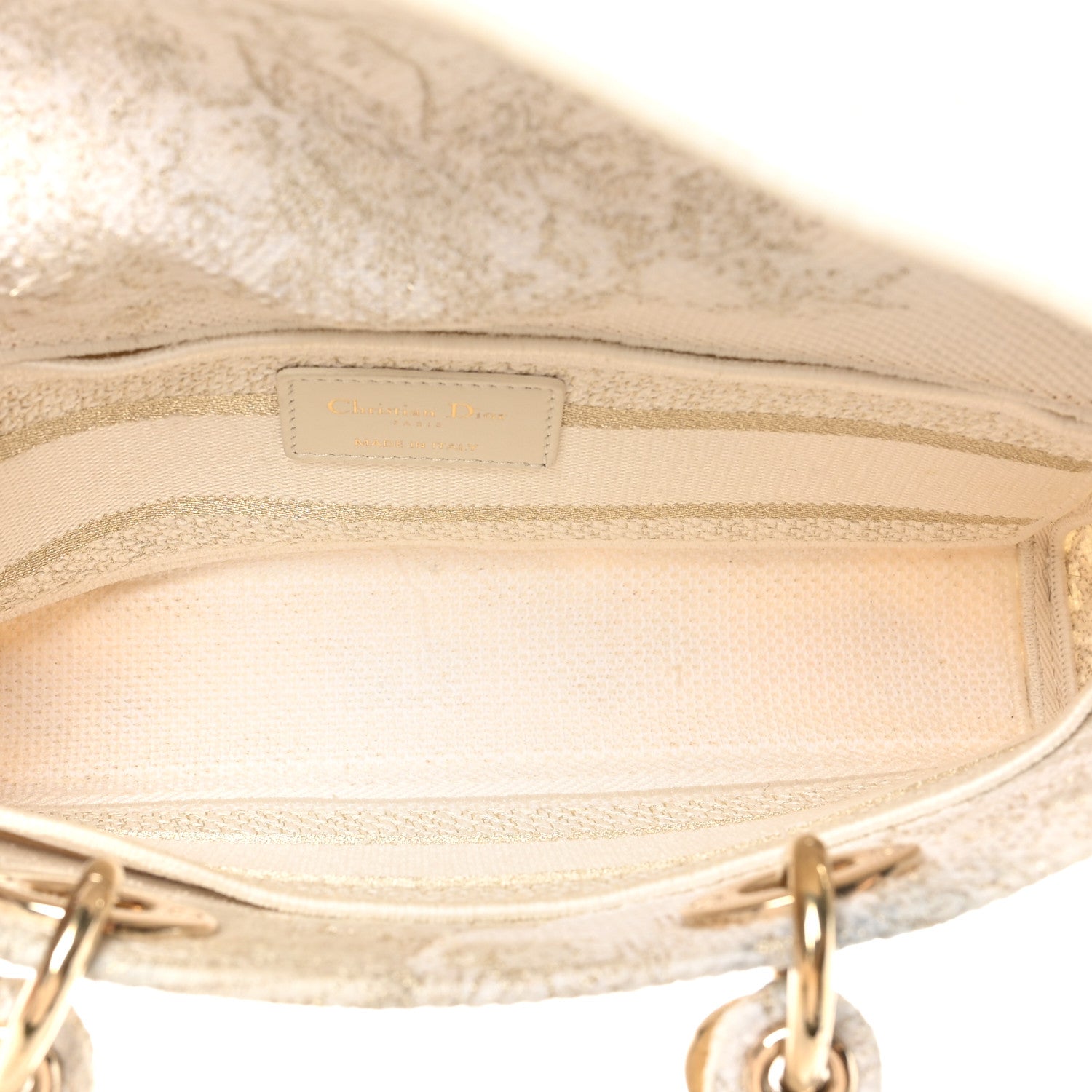 Christian Dior Canvas Embroidered Medium Jardin D'Hiver Lady D-Joy