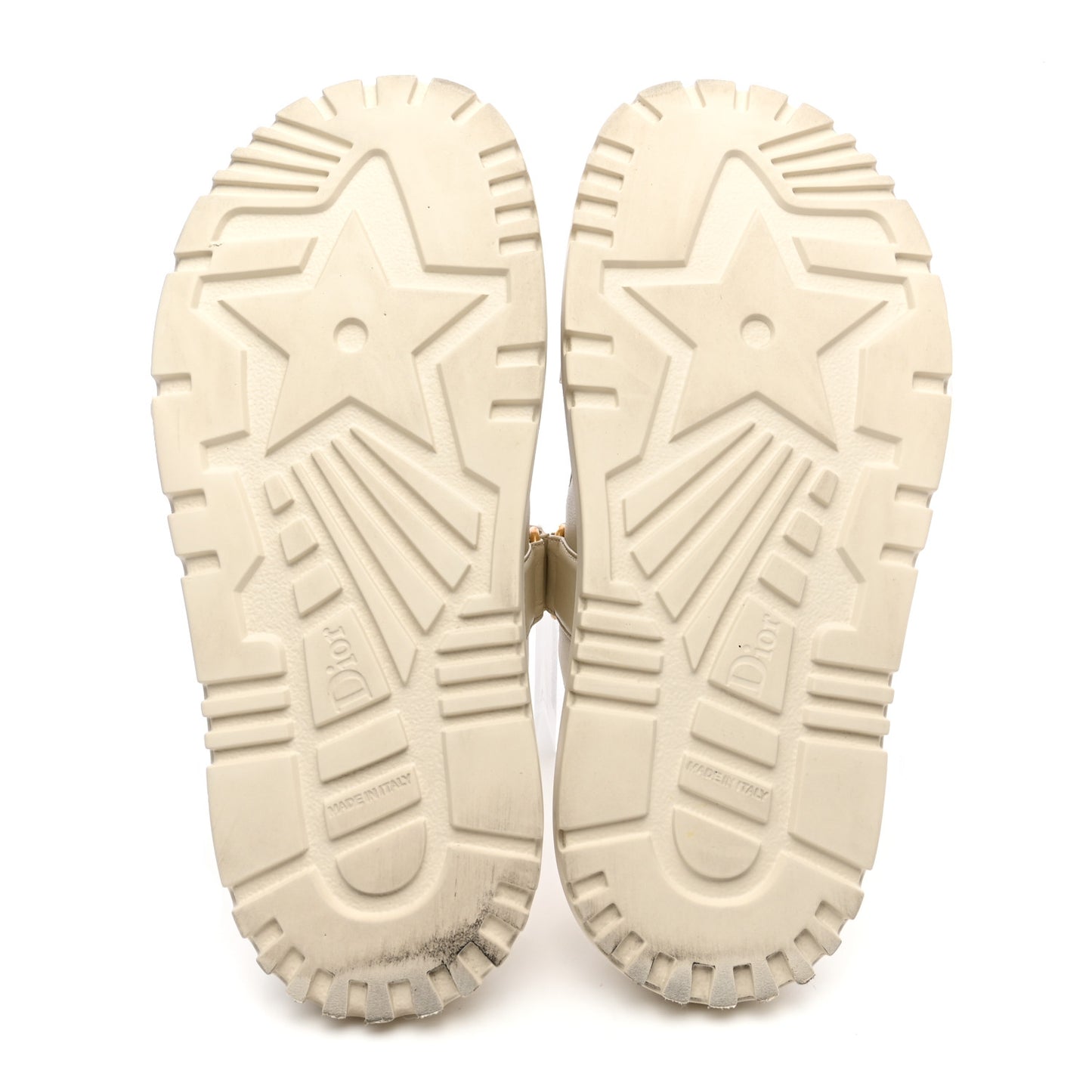 Lambskin Dioract 10mm Slide Sandals 37.5 Off White
