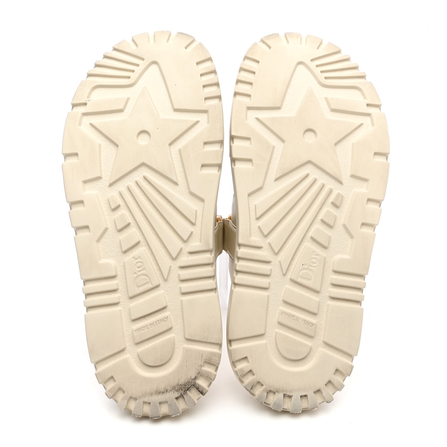 Christian Dior Lambskin Dioract 10mm Slide Sandals 37.5 Off White 5 of 11