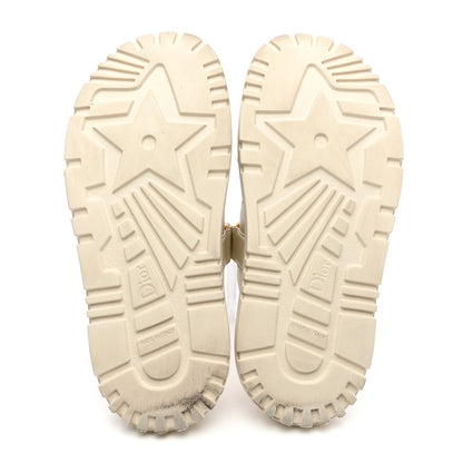 Christian Dior Lambskin Dioract 10mm Slide Sandals 37.5 Off White 5 of 11