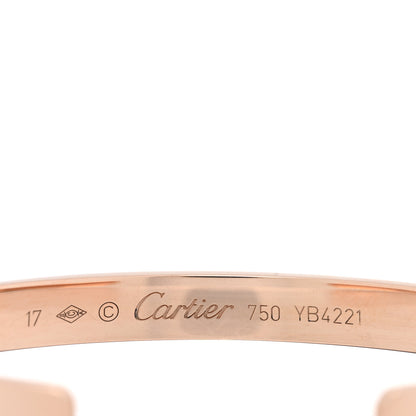Cartier 18K Pink Gold LOVE Cuff Bracelet 17 3 of 3