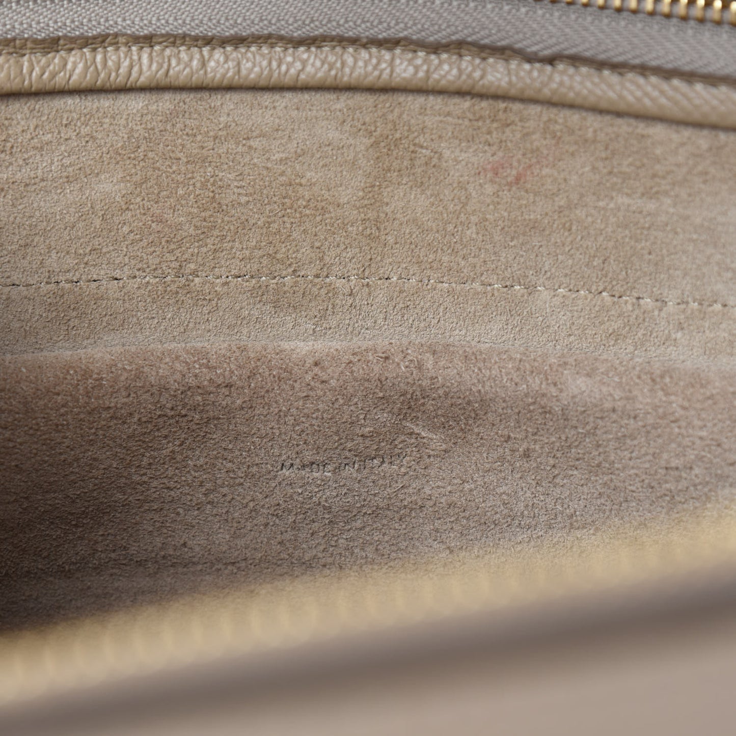 Grained Calfskin Micro Belt Bag Light Taupe
