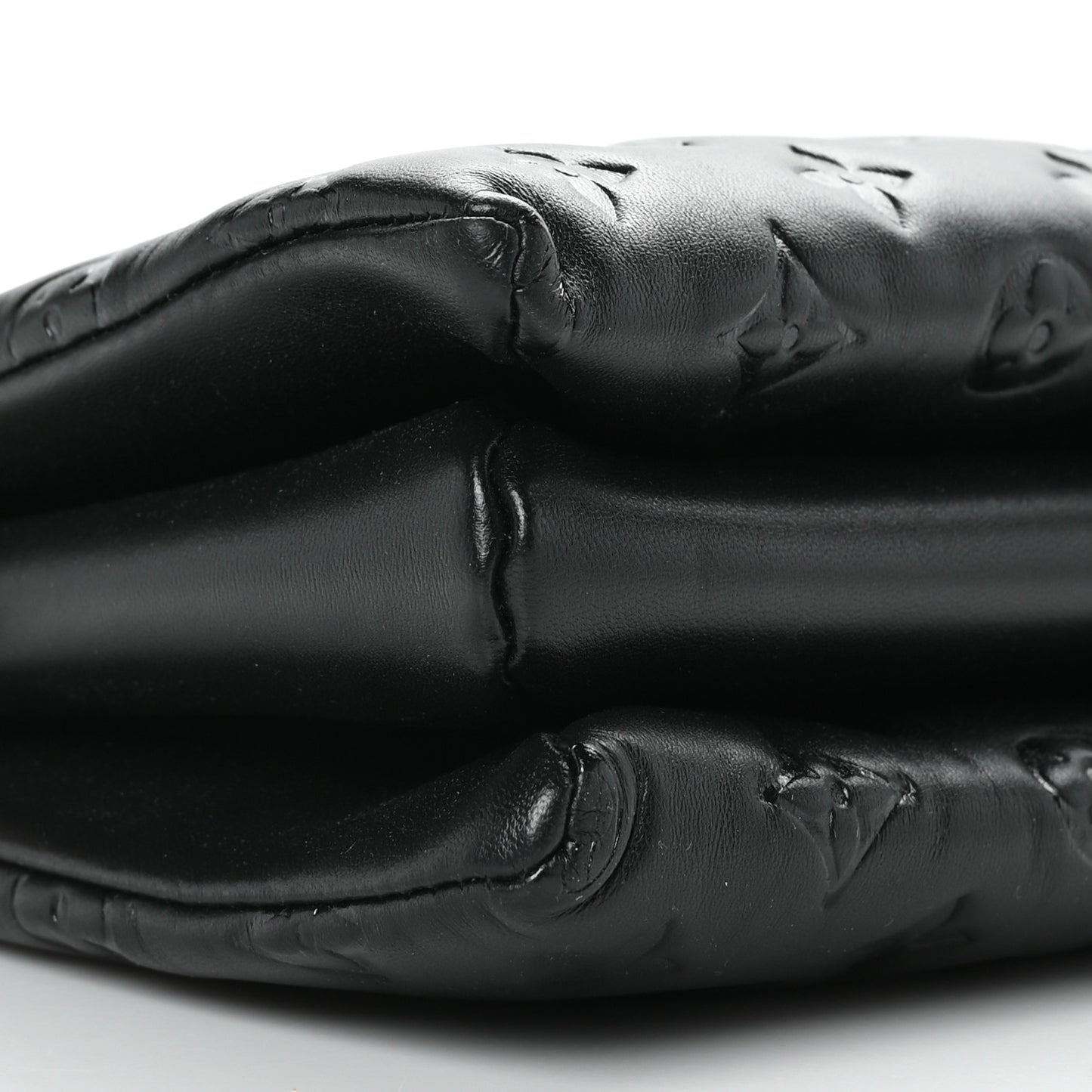 Lambskin Embossed Monogram Coussin PM Black