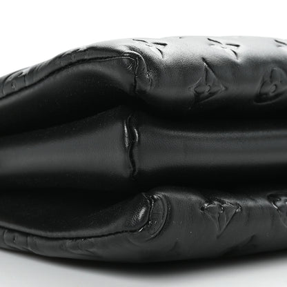 Louis Vuitton Lambskin Embossed Monogram Coussin PM Black 9 of 10