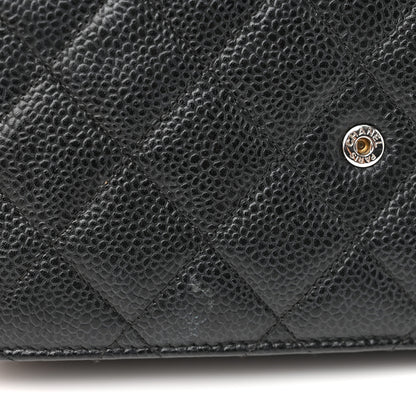 Chanel Caviar Quilted Wallet On Chain WOC Black 12 of 13