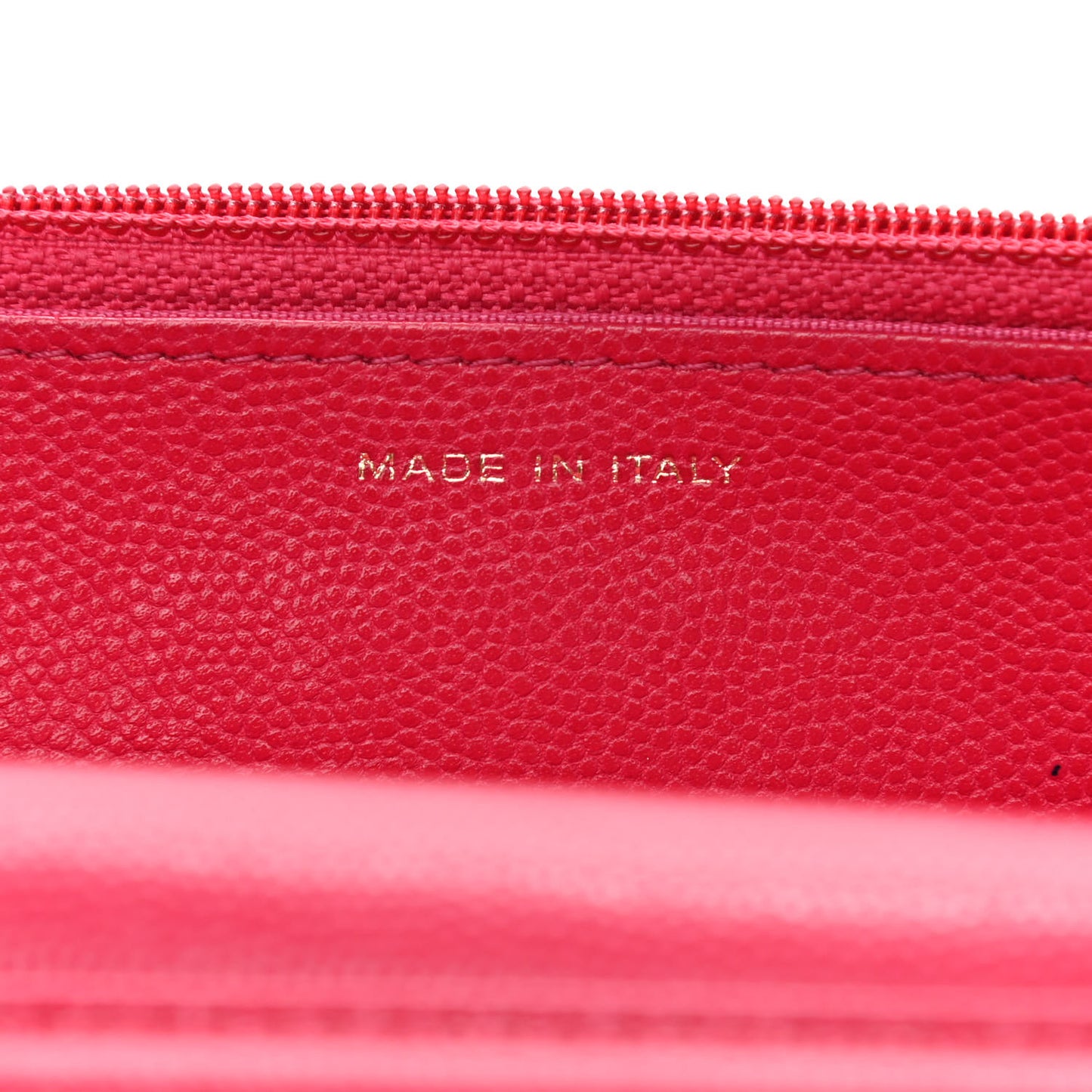 Caviar Camellia Embossed Wallet On Chain WOC Fuschia