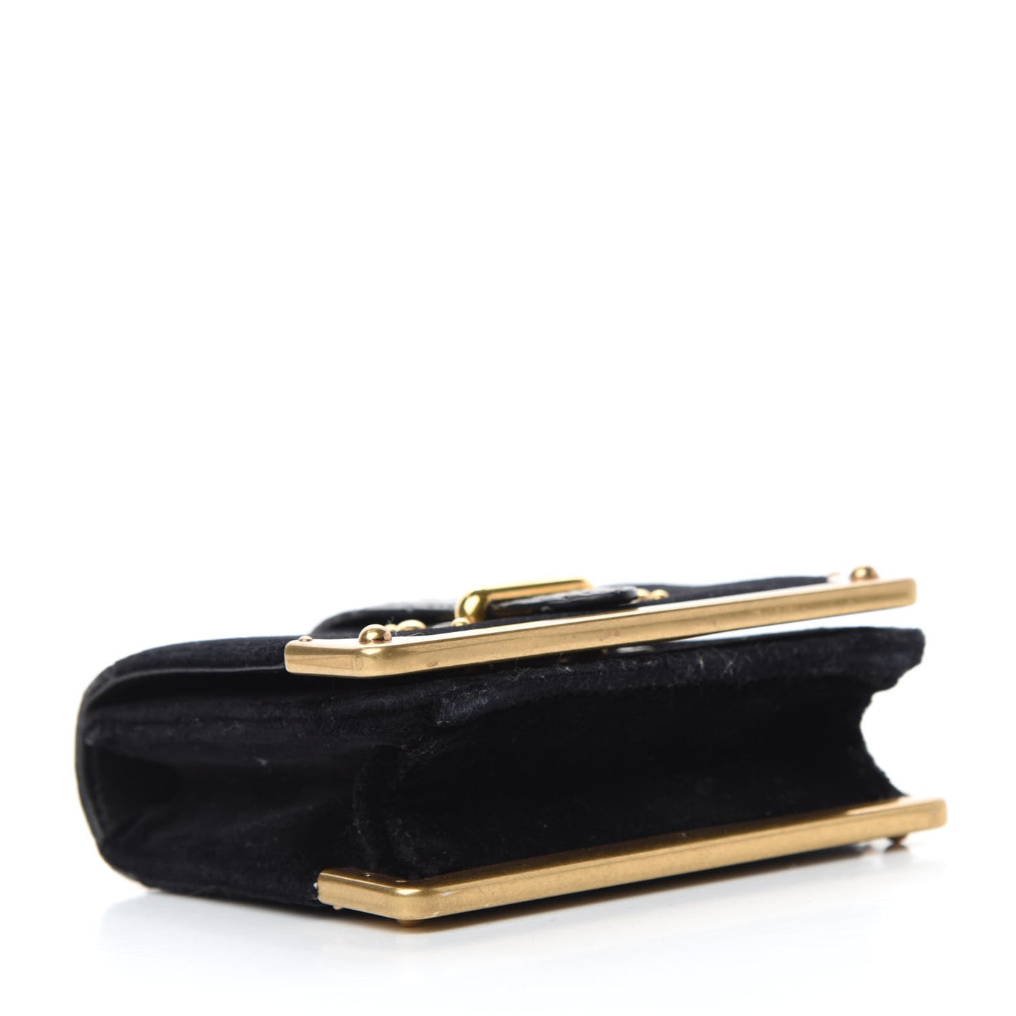 Velvet Crocodile Micro Cahier Bag Black