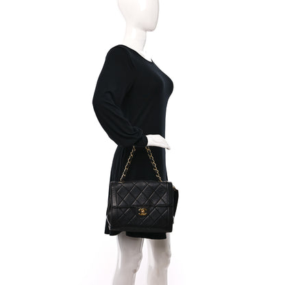 Chanel Lambskin Quilted Mini Square Shoulder Flap Bag Black 2 of 10