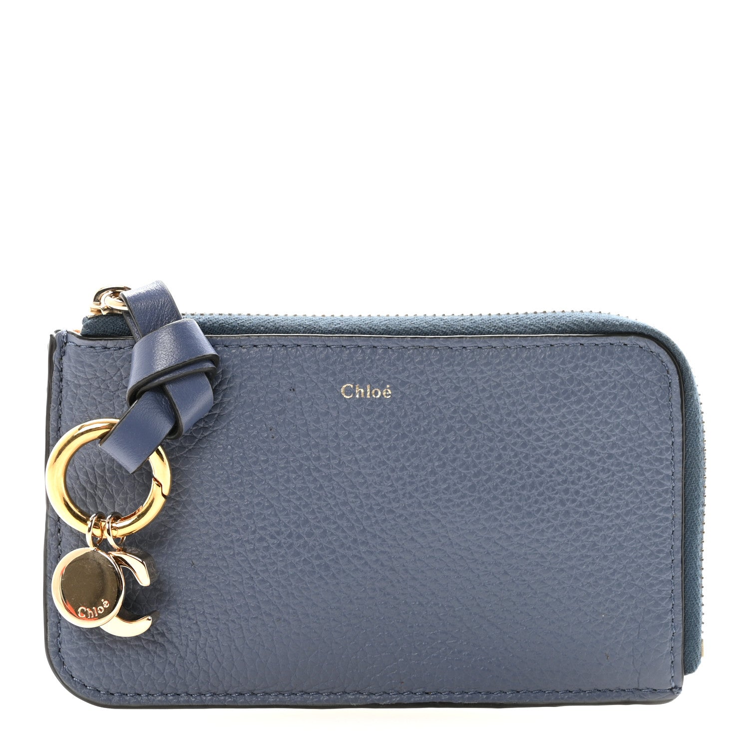 Chloe Calfskin Alphabet Purse Wallet Blue 1 of 7