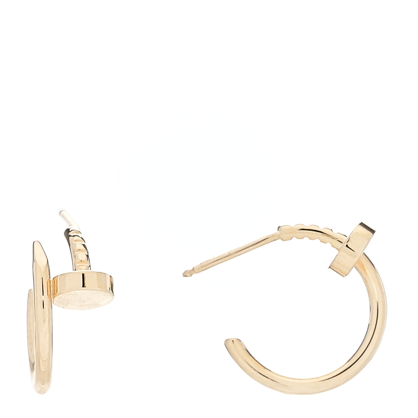 18K Yellow Gold Juste Un Clou Hoop Earrings