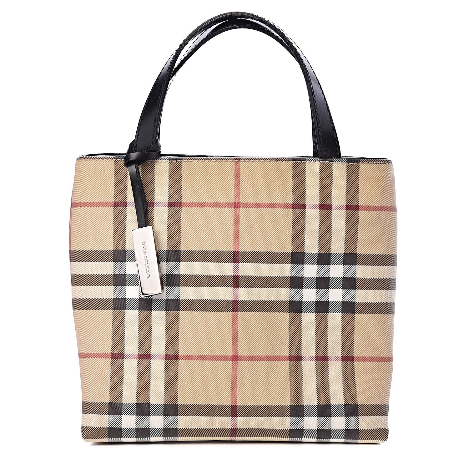 Burberry House Check Small Tote Black 1 of 9