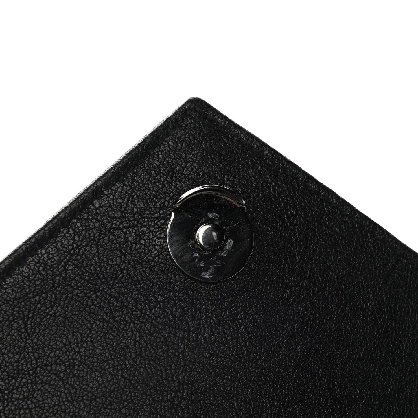 Sheepskin Matelasse Chevron Monogram Medium College Bag Black