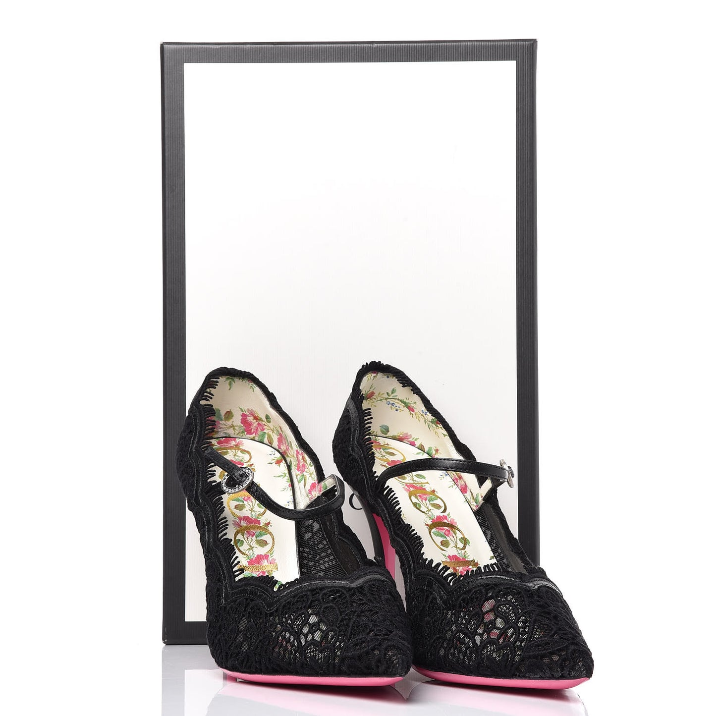 Lace Pizzo Venice Pumps 39 Black