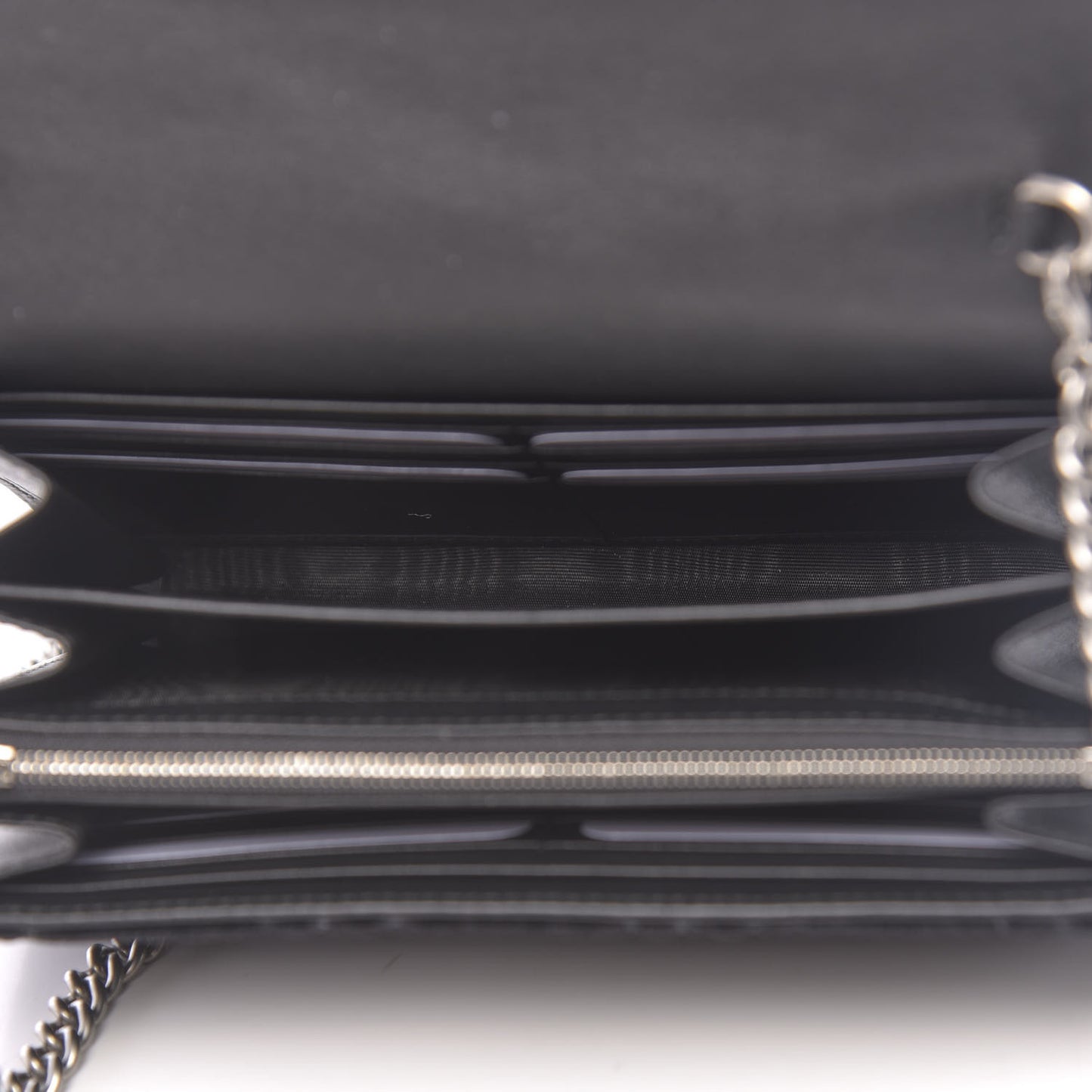 Velvet GG Monogram Mini Dionysus Chain Wallet Black