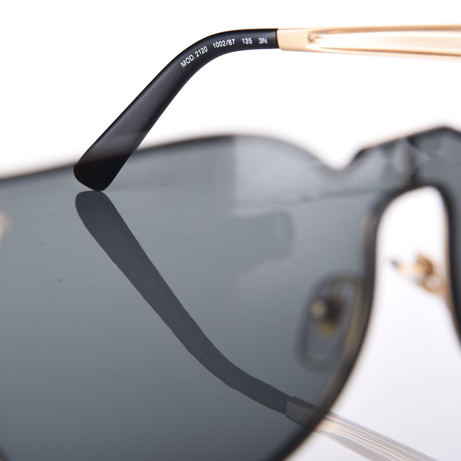 Versace Medusa Cat Eye JJ Sunglasses 2120 Black Gold 5 of 7