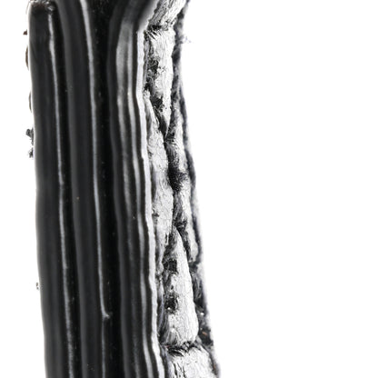 Saint Laurent Calfskin Matelasse Chevron Monogram A5 Wristlet Black 8 of 8