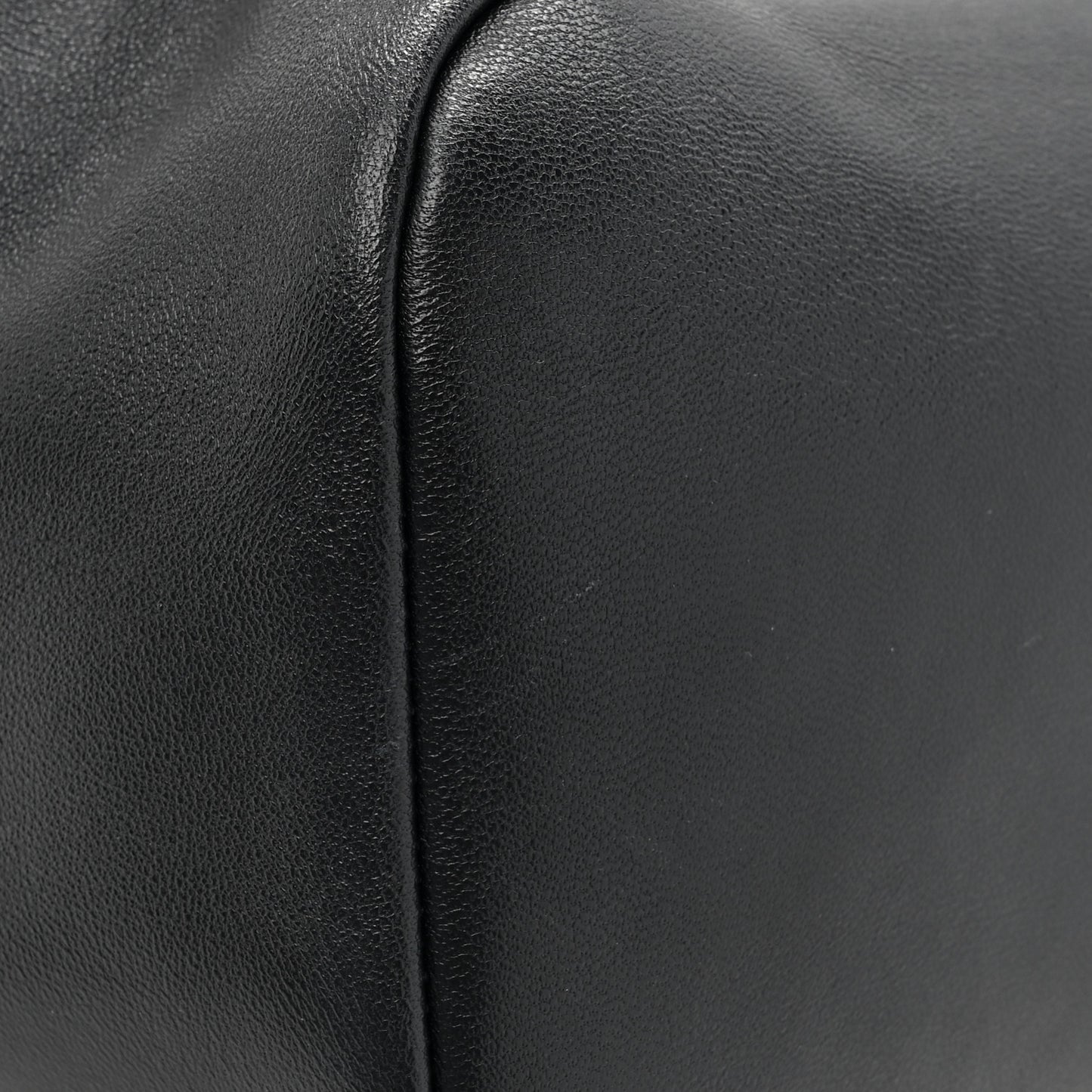 Lambskin Quilted Small Duma Drawstring Backpack Black