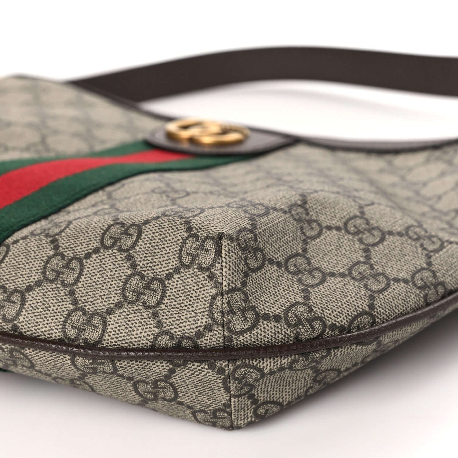 Gucci GG Supreme Monogram Web Small Ophidia Half Moon Hobo Brown 10 of 10