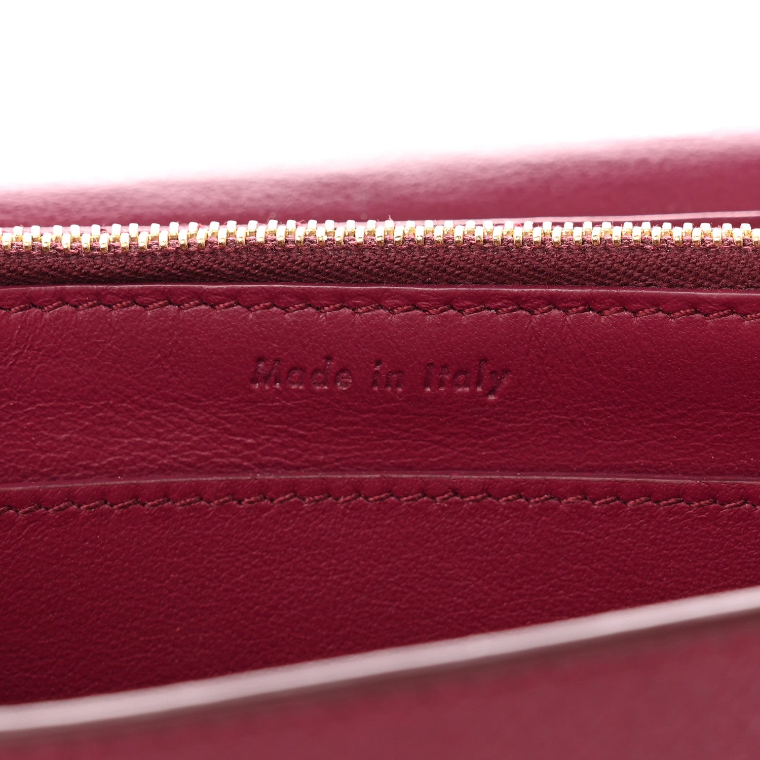 Celine Grained Calfskin Medium Trotteur Multifunction Flap Wallet Plum 7 of 15