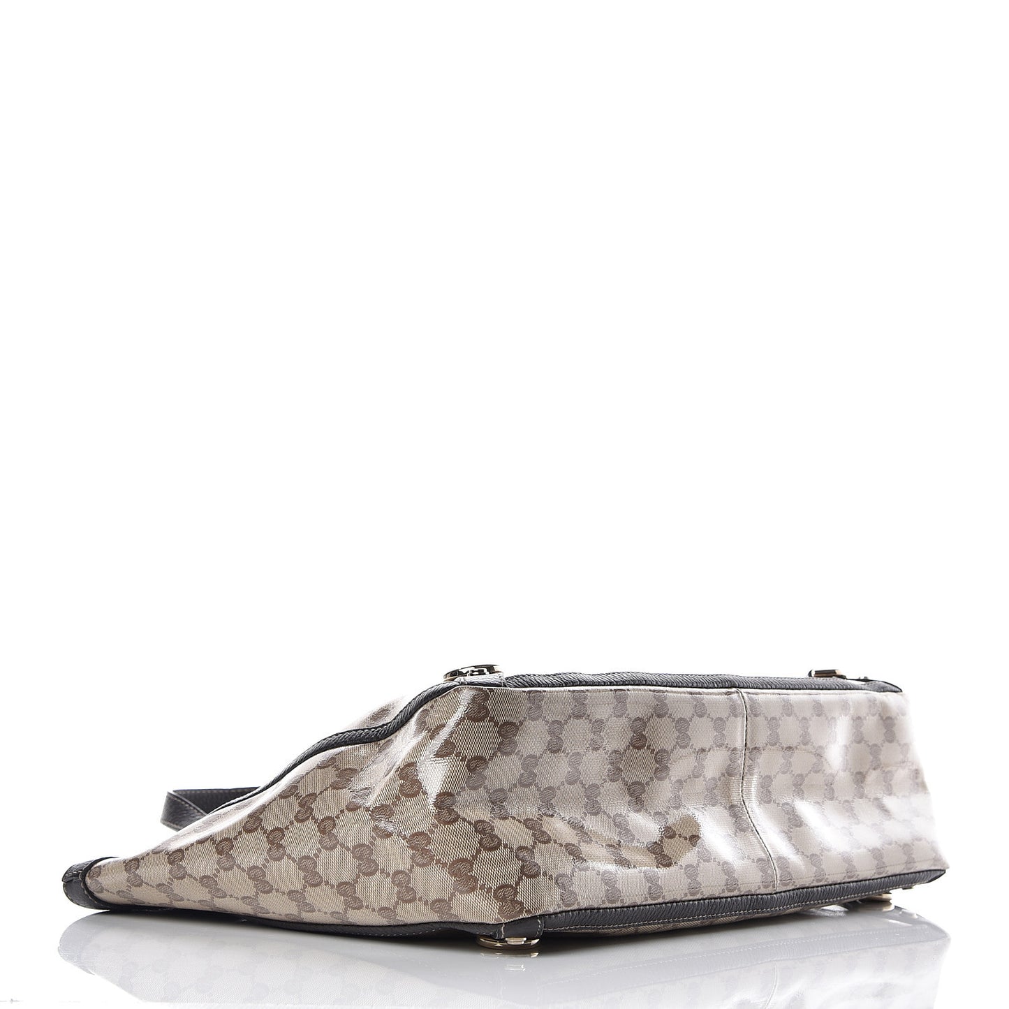 Crystal Monogram Large Abbey Tote Dark Brown