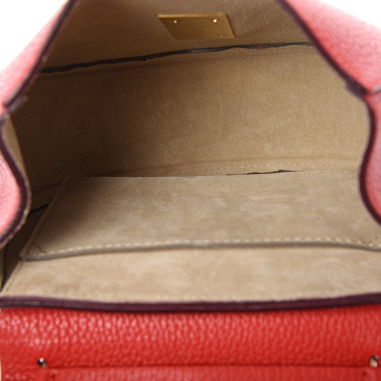 Chloe Grained Lambskin Mini Drew Shoulder Bag Plaid Red 4 of 8