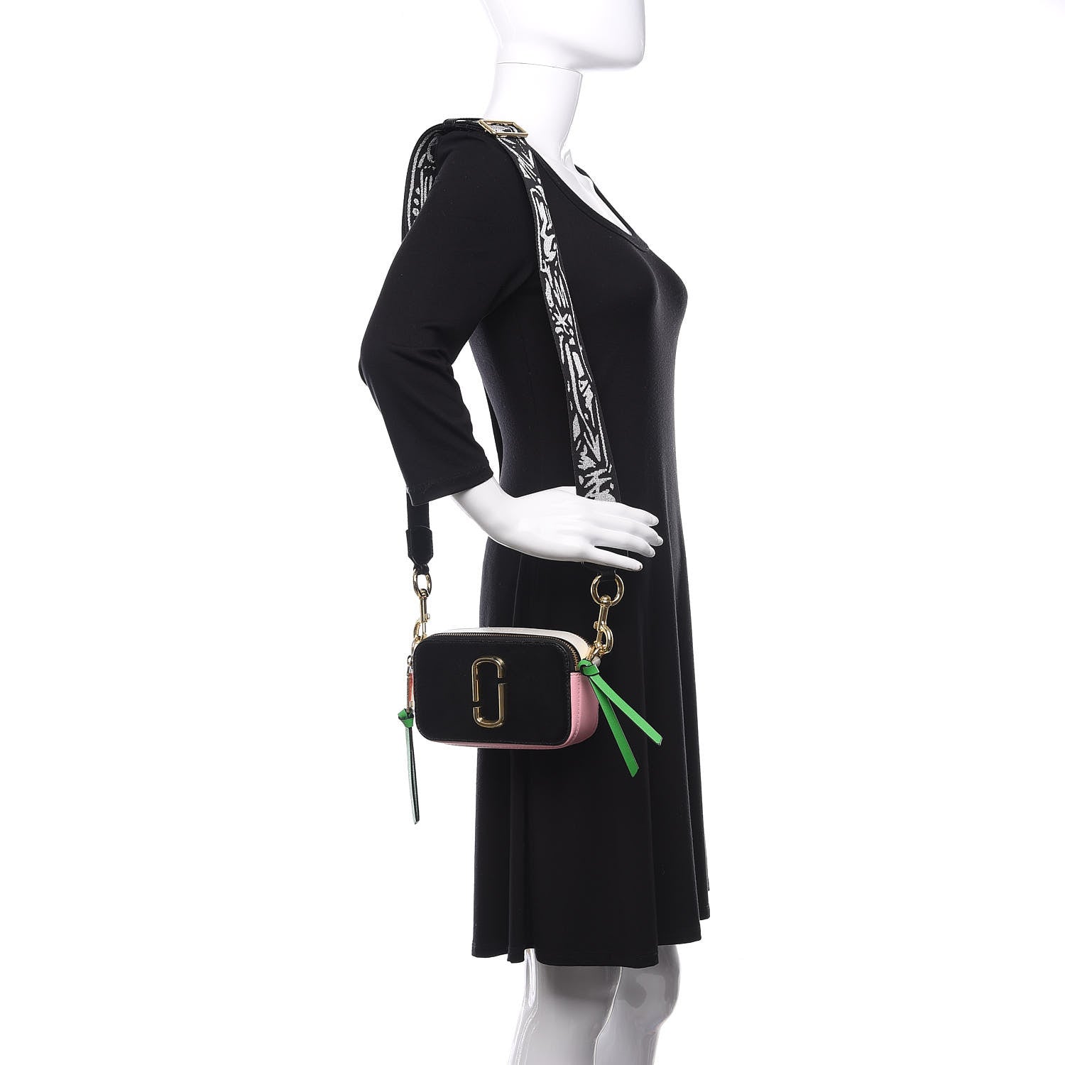 Marc Jacobs Saffiano Small Snapshot Camera Bag Black Multicolor 2 of 9
