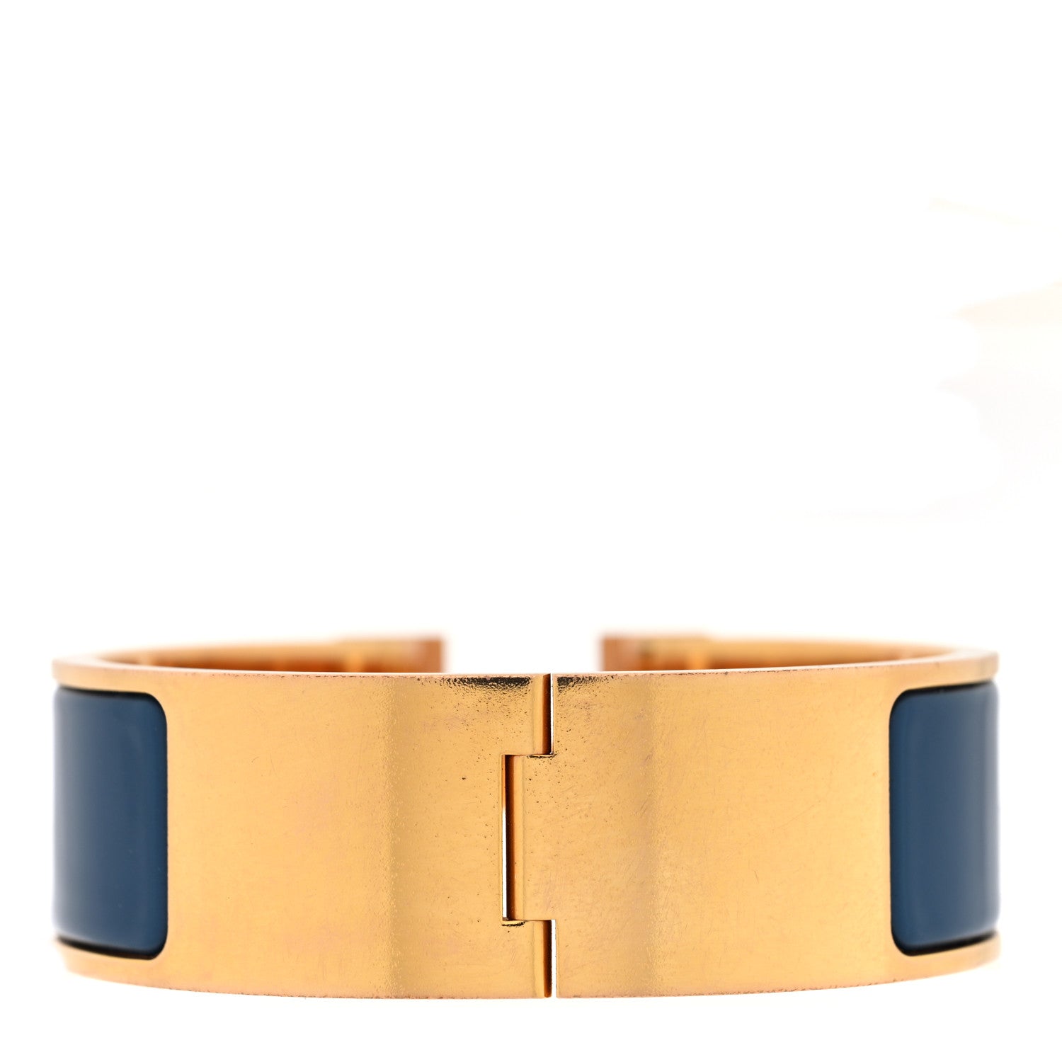 Hermes Enamel Wide Clic Clac H Bracelet PM Bleu Canard 3 of 4