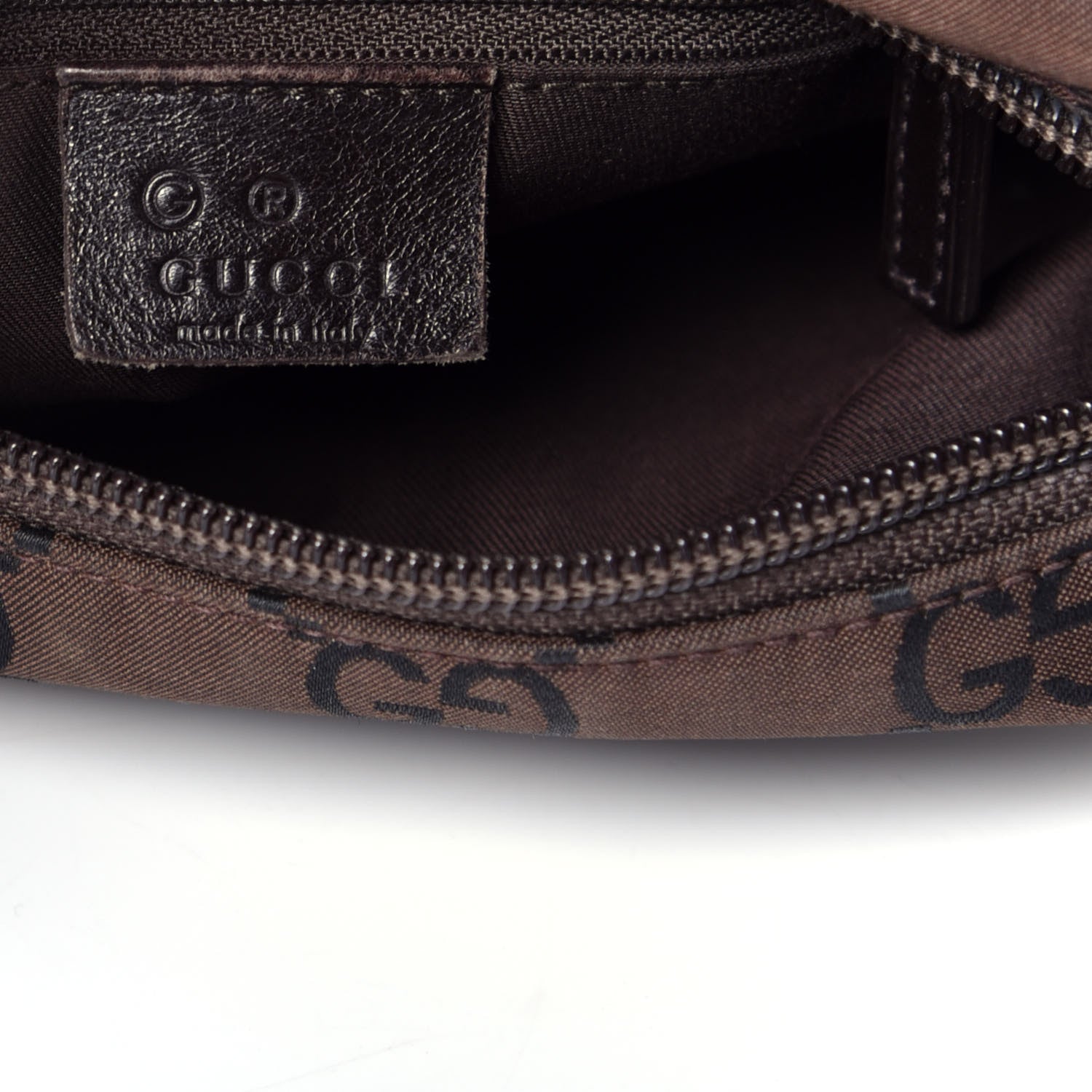 Gucci Nylon Monogram Tote Dark Brown 6 of 9
