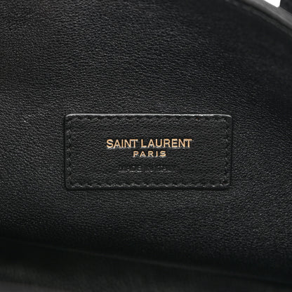 Saint Laurent Calfskin Crocodile Embossed Paris Mini Toy Shopper Tote Black 6 of 10