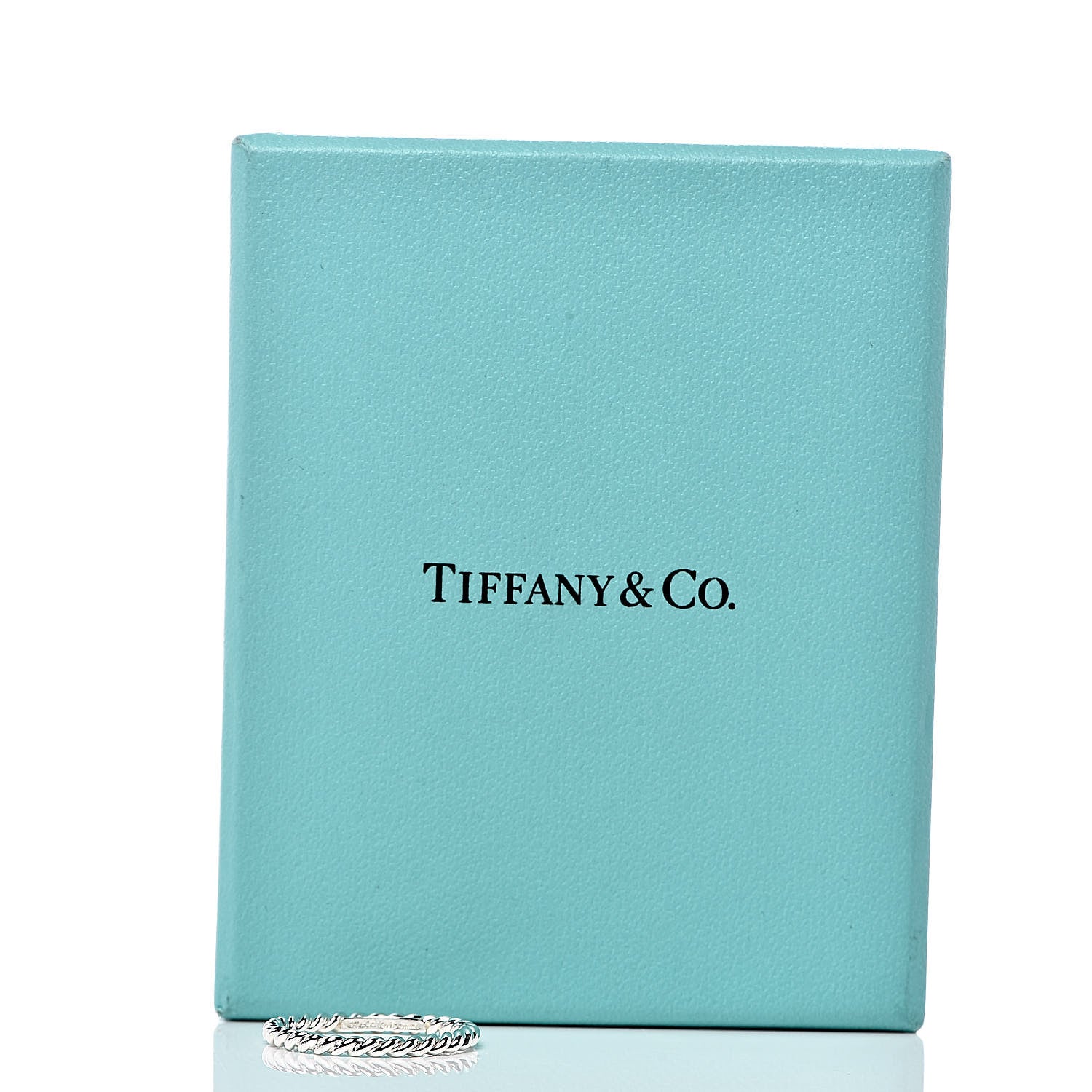Tiffany Sterling Silver Twist Rope Ring 58 8.5 5 of 5