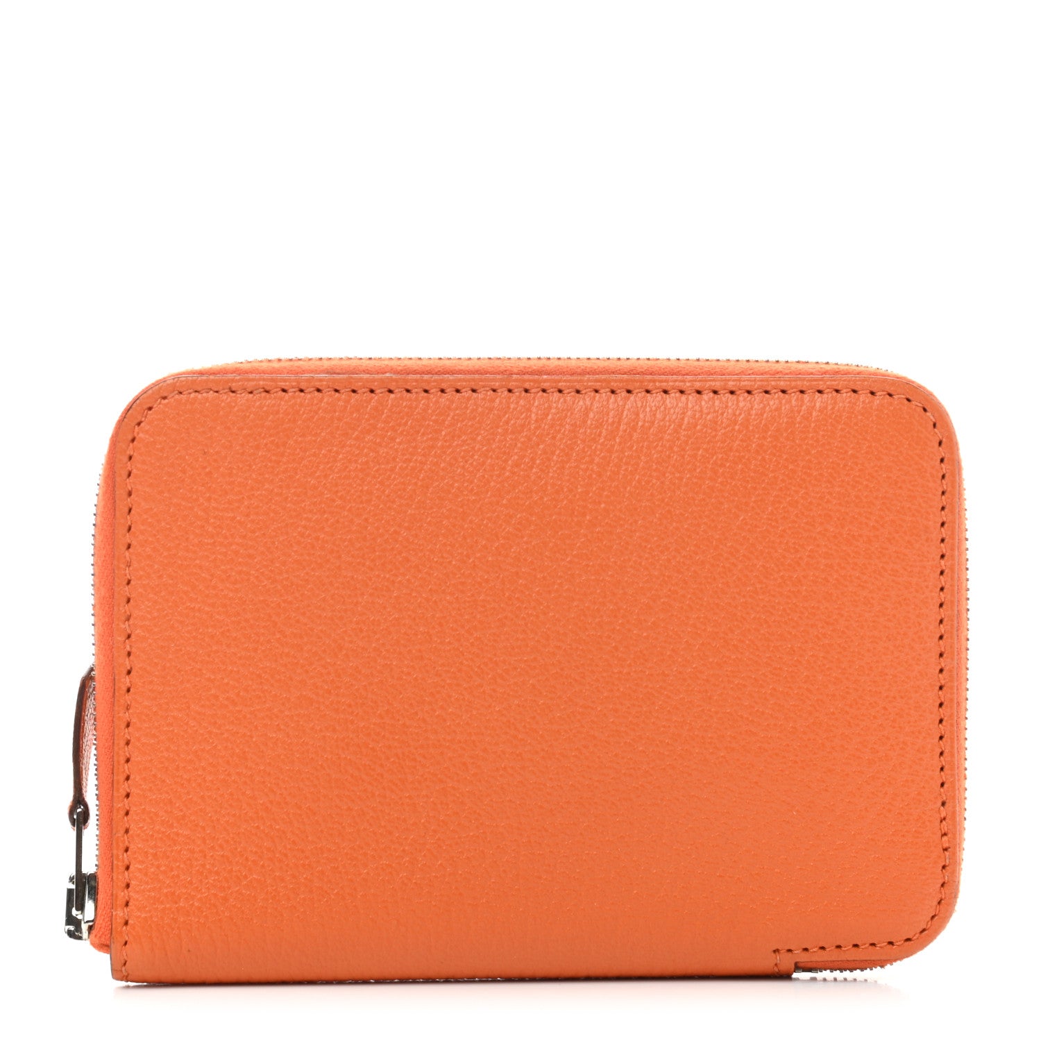 Hermes Chevre Mysore Compact Azap Wallet Orange 1 of 7
