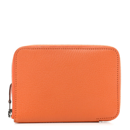 Hermes Chevre Mysore Compact Azap Wallet Orange 1 of 7