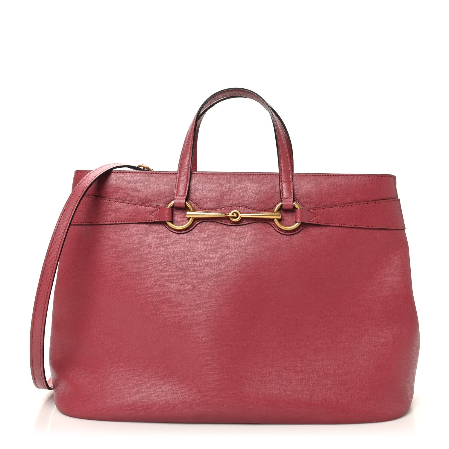 Gucci Textured Calfskin Large Bright Bit Tote Pink 1 of 11