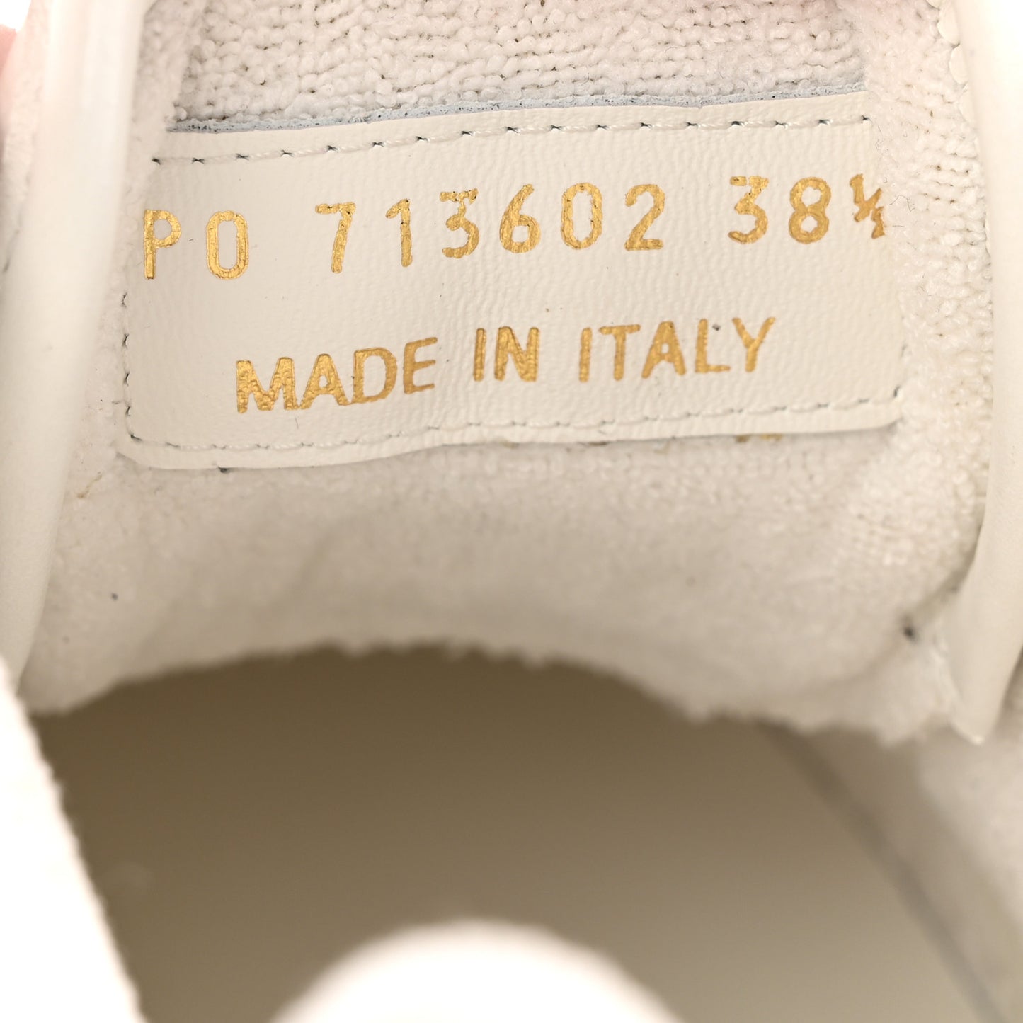 Calfskin Perforated Womens Sneakers 38.5 White