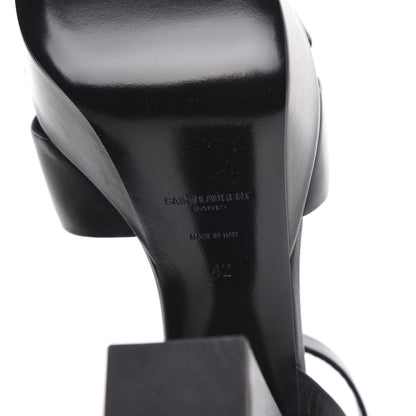Saint Laurent Calfskin Farrah 80 Platform Sandals 42 Black 6 of 9