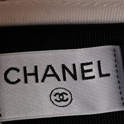 Chanel Fabric Laminated Calfskin Stretch CC Womens Sneakers 38 White Silver 8 of 11